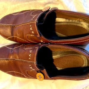 Clarks Uber comfortable slip on shoes.